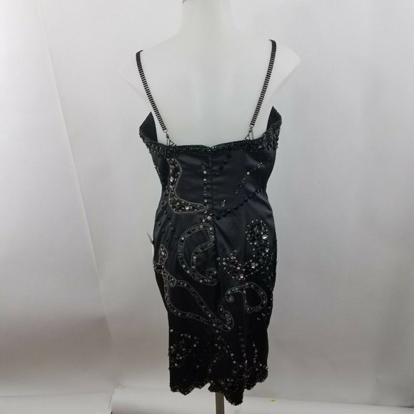 Mandalay Lord & Taylor Gray Beaded Spaghetti Strap - Picture 4 of 10